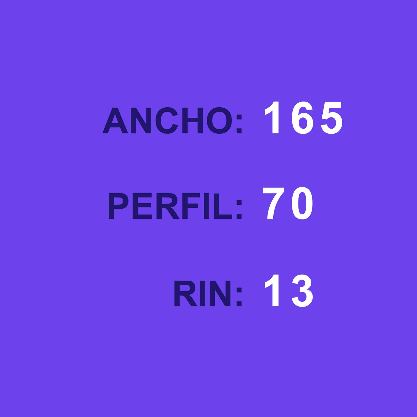 LLANTA 165/70R13 EL DORADO