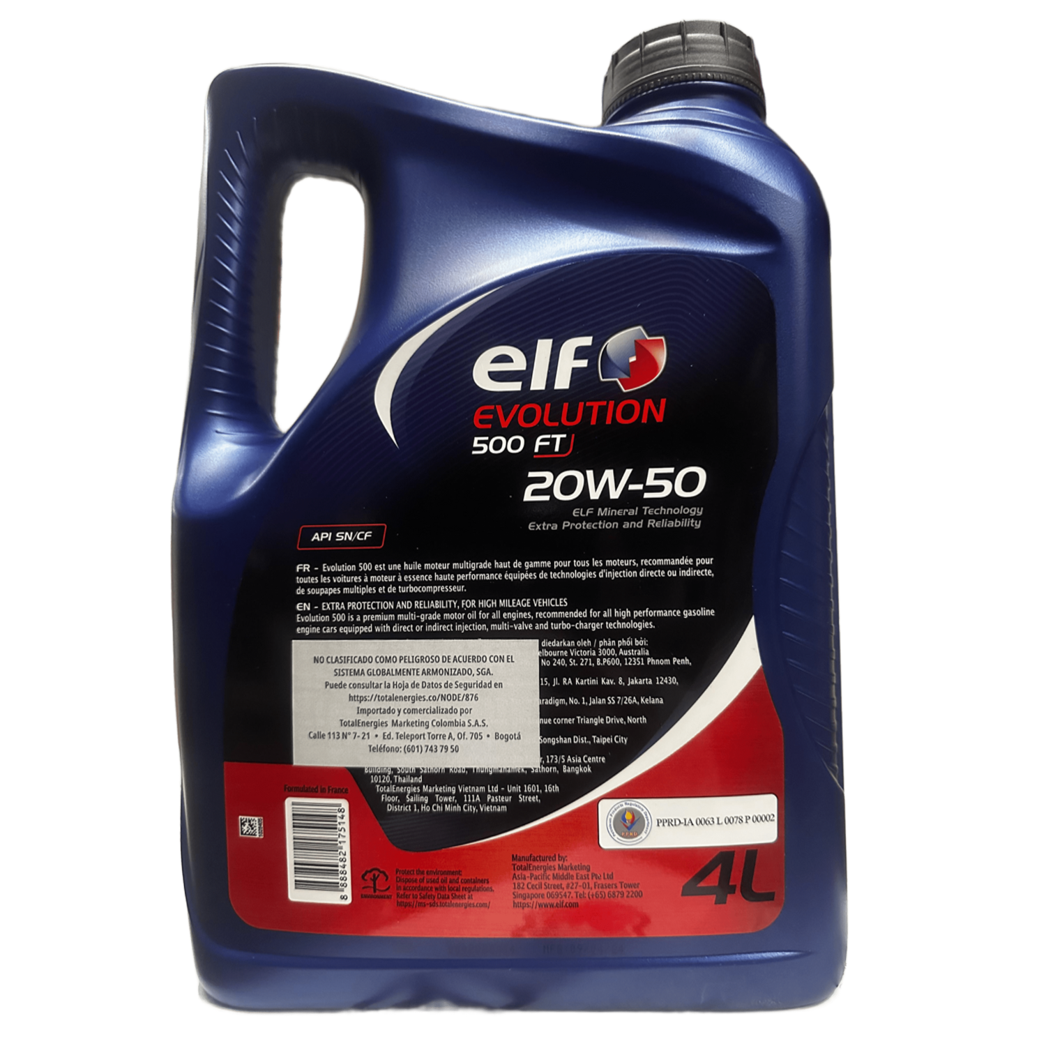 ACEITE PARA MOTOR ELF 20W50 EVOL 500 FT GALON 4L - Image 3