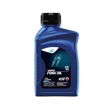 ACEITE PARA HORQUILLA Y AMORTIGUADOR (BARRAS) DE MOTO ELF FORK OIL 20W PINTA (500 ml)